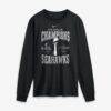Seattle Seahawks Nike Super Bowl LX Champions Locker Room Trophy Collection Long Sleeve T-Shirt - Black - Front View