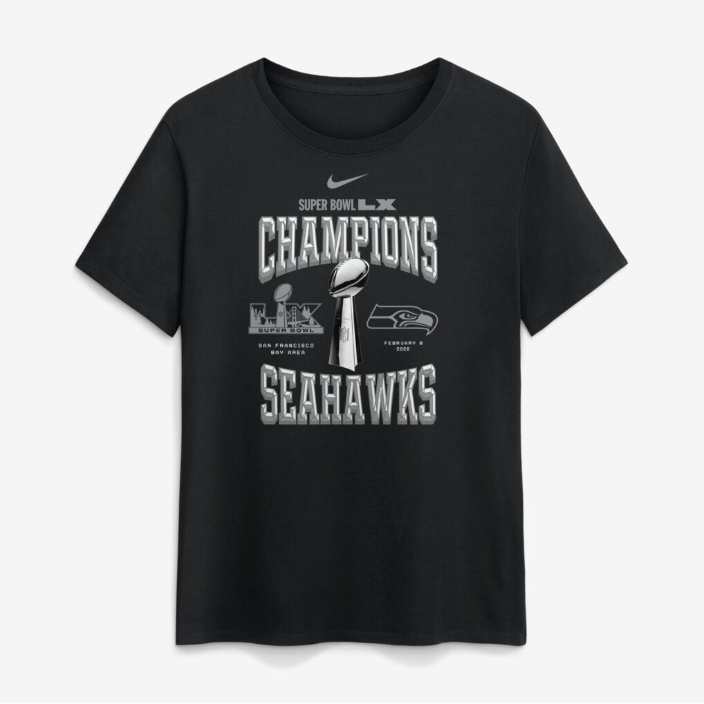 Seattle Seahawks Nike Women’s Super Bowl LX Champions Locker Room Trophy Collection T-Shirt