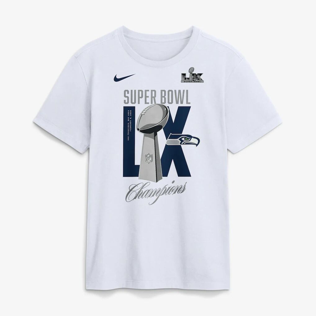 Seattle Seahawks Nike Super Bowl LX Champions Lombardi Trophy T-Shirt