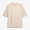 England National Team Fashion7 Oversized Unwind Tonal Heavyweight T-Shirt - Cream - Front View