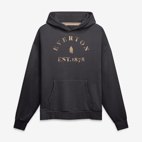 Everton Fashion7 Oversized French Terry Muted Arch Hoodie - Charcoal - Front View