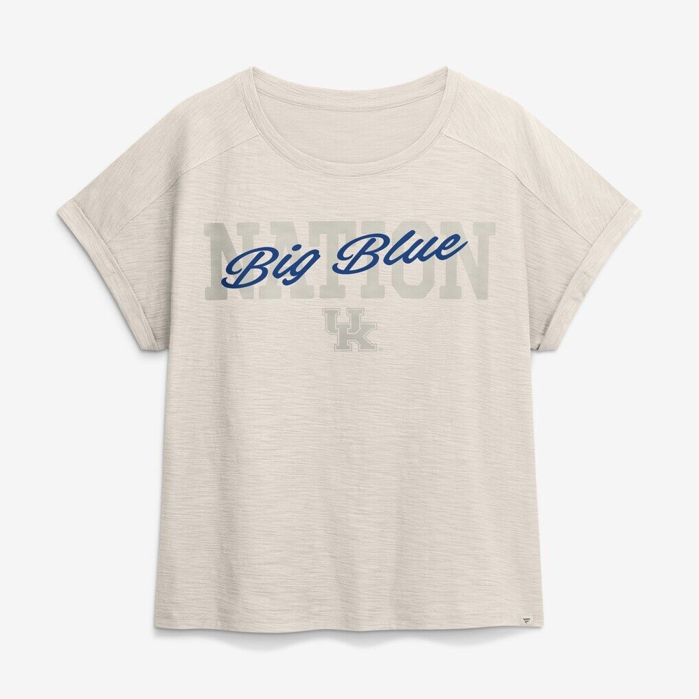 Kentucky Wildcats Fashion7 Women's Hometown Premium Oversized ​Boxy T-Shirt - Natural