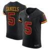 Jayden Daniels Washington Commanders Nike Alternate Vapor F.U.S.E. Elite Jersey - Black - Front View