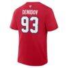 Ivan Demidov Montreal Canadiens Fashion7 Authentic Stack Name & Number T-Shirt - Red - Detail View