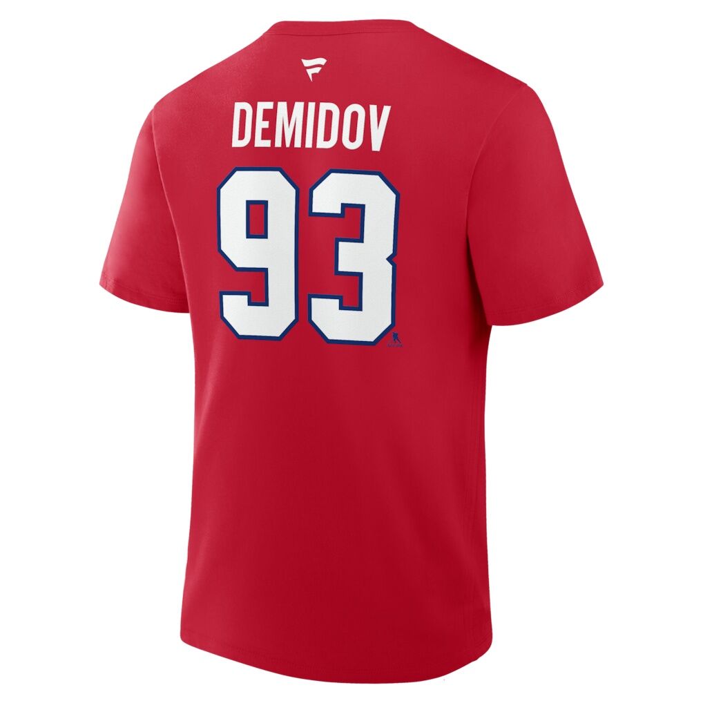 Ivan Demidov Montreal Canadiens Fashion7 Authentic Stack Name & Number T-Shirt