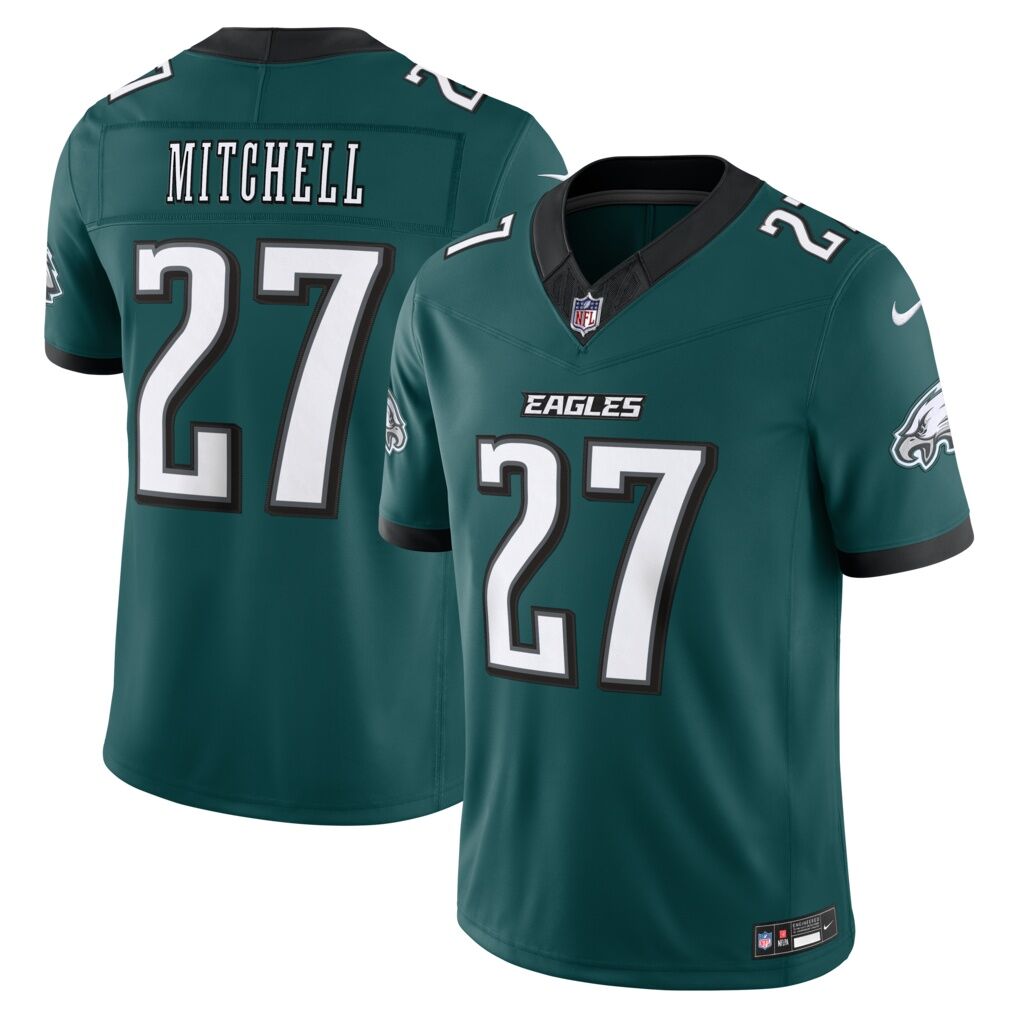 Quinyon Mitchell Philadelphia Eagles Nike Team Vapor F.U.S.E. Stitched Limited Jersey - Midnight Green