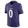Roquan Smith Baltimore Ravens Nike Team Vapor F.U.S.E. Stitched Limited Jersey - Purple - Side View