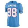 Jeffery Simmons Tennessee Titans Nike Team Vapor F.U.S.E. Stitched Limited Jersey - Light Blue - Detail View