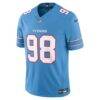 Jeffery Simmons Tennessee Titans Nike Team Vapor F.U.S.E. Stitched Limited Jersey - Light Blue - Side View