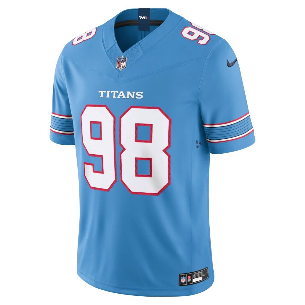 Jeffery Simmons Tennessee Titans Nike Team Vapor F.U.S.E. Stitched Limited Jersey - Light Blue