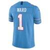Cameron Ward Tennessee Titans Nike Team Vapor F.U.S.E. Stitched Limited Jersey - Light Blue - Detail View