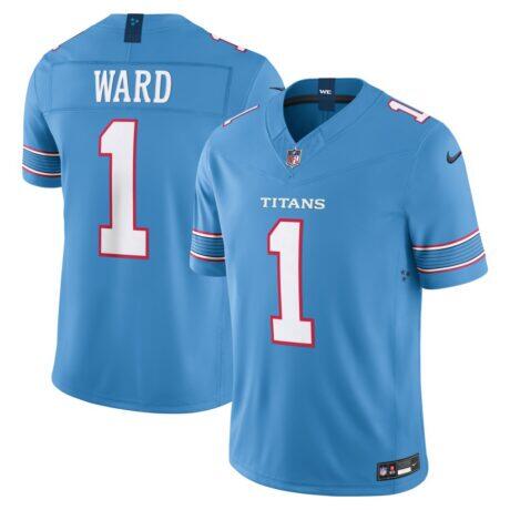 Cameron Ward Tennessee Titans Nike Team Vapor F.U.S.E. Stitched Limited Jersey - Light Blue - Front View