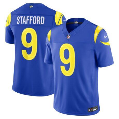 Matthew Stafford Los Angeles Rams Nike Team Vapor F.U.S.E. Stitched Limited Jersey - Royal - Front View