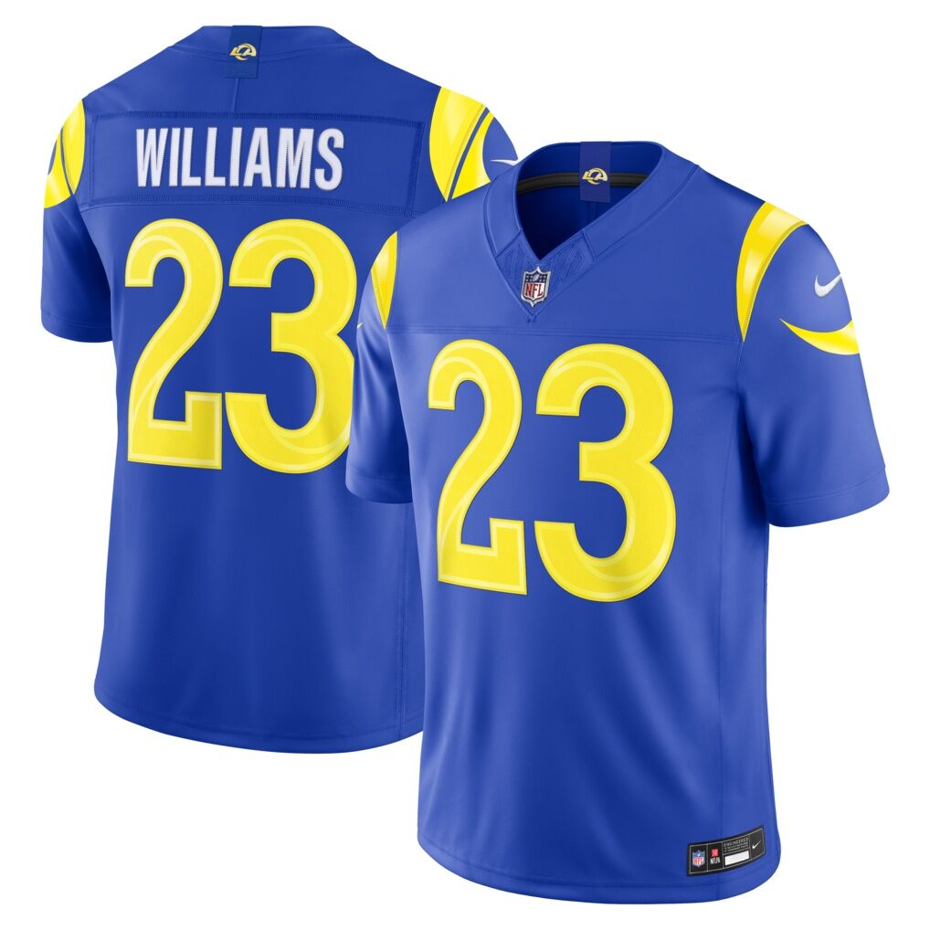 Kyren Williams Los Angeles Rams Nike Team Vapor F.U.S.E. Stitched Limited Jersey - Royal
