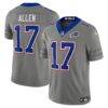 Josh Allen Buffalo Bills Nike Nickel City Vapor F.U.S.E. Stitched Limited Jersey - Gray - Front View
