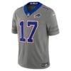 Josh Allen Buffalo Bills Nike Nickel City Vapor F.U.S.E. Stitched Limited Jersey - Gray - Side View