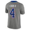 James Cook III Buffalo Bills Nike Nickel City Vapor F.U.S.E. Stitched Limited Jersey - Gray - Detail View
