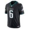 DeVonta Smith Philadelphia Eagles Nike Alternate Vapor F.U.S.E. Stitched Limited Jersey - Black - Side View