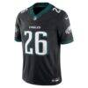 Saquon Barkley Philadelphia Eagles Nike Alternate Vapor F.U.S.E. Stitched Limited Jersey - Black - Side View