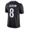 Lamar Jackson Baltimore Ravens Nike Alternate Alternate Vapor F.U.S.E. Stitched Limited Jersey - Black - Detail View