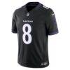 Lamar Jackson Baltimore Ravens Nike Alternate Alternate Vapor F.U.S.E. Stitched Limited Jersey - Black - Side View