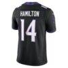 Kyle Hamilton Baltimore Ravens Nike Alternate Vapor F.U.S.E. Stitched Limited Jersey - Black - Detail View