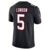 Drake London Atlanta Falcons Nike Alternate Throwback Vapor F.U.S.E. Stitched Limited Jersey - Black - Detail View
