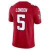 Drake London Atlanta Falcons Nike Alternate Throwback Vapor F.U.S.E. Stitched Limited Jersey - Red - Detail View
