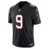 Michael Penix Jr. Atlanta Falcons Nike Alternate Throwback Vapor F.U.S.E. Stitched Limited Jersey - Black - Side View