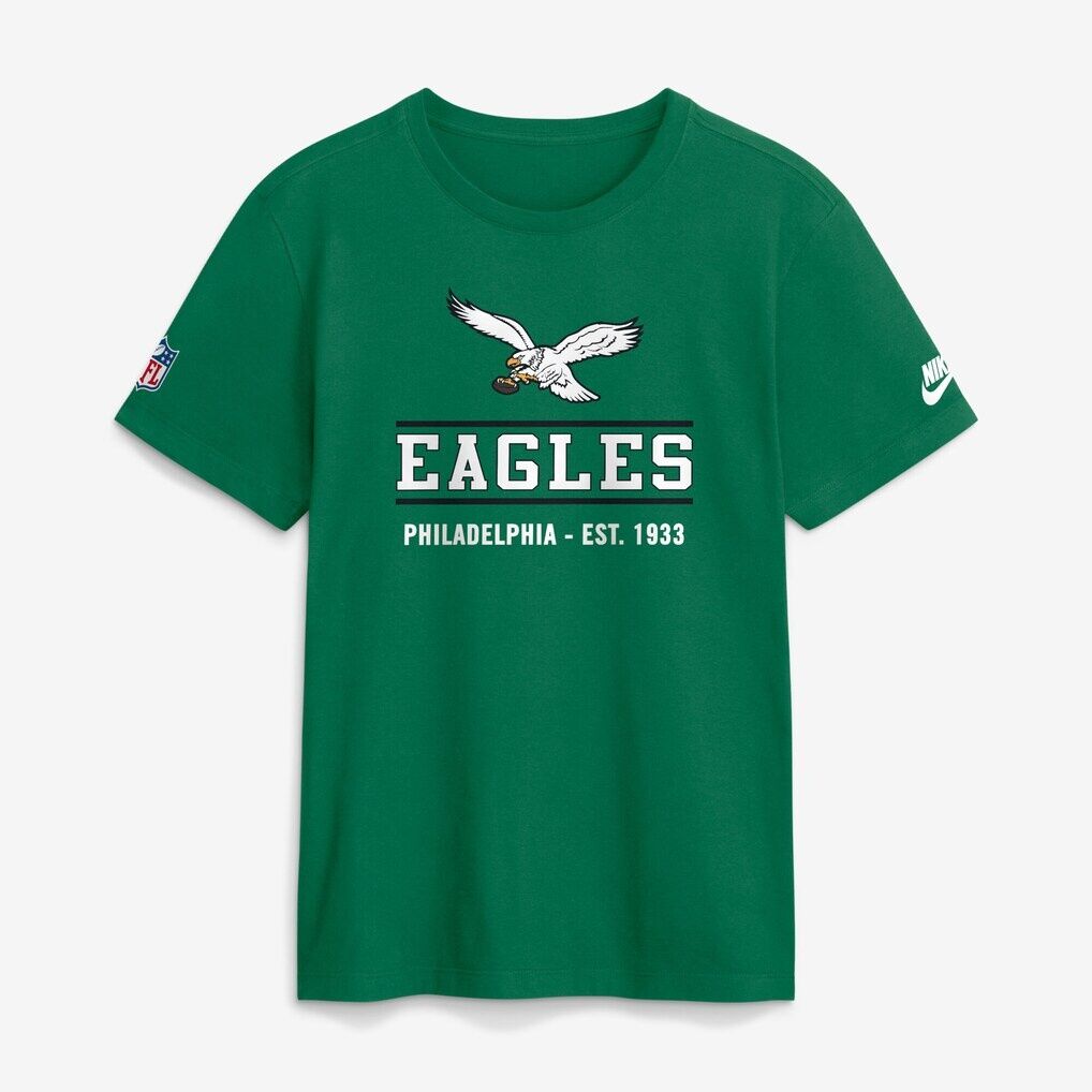 Philadelphia Eagles Nike Tall Sideline Final Sprint Dri-FIT T-Shirt - Kelly Green