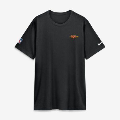 Washington Commanders Nike Alt Legend Small Logo Dri-FIT T-Shirt - Black - Front View