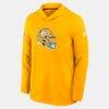 Pittsburgh Steelers Nike Sideline Alternate Lightweight Long Sleeve Hooded Dri-FIT T-Shirt - Gold - Detail View