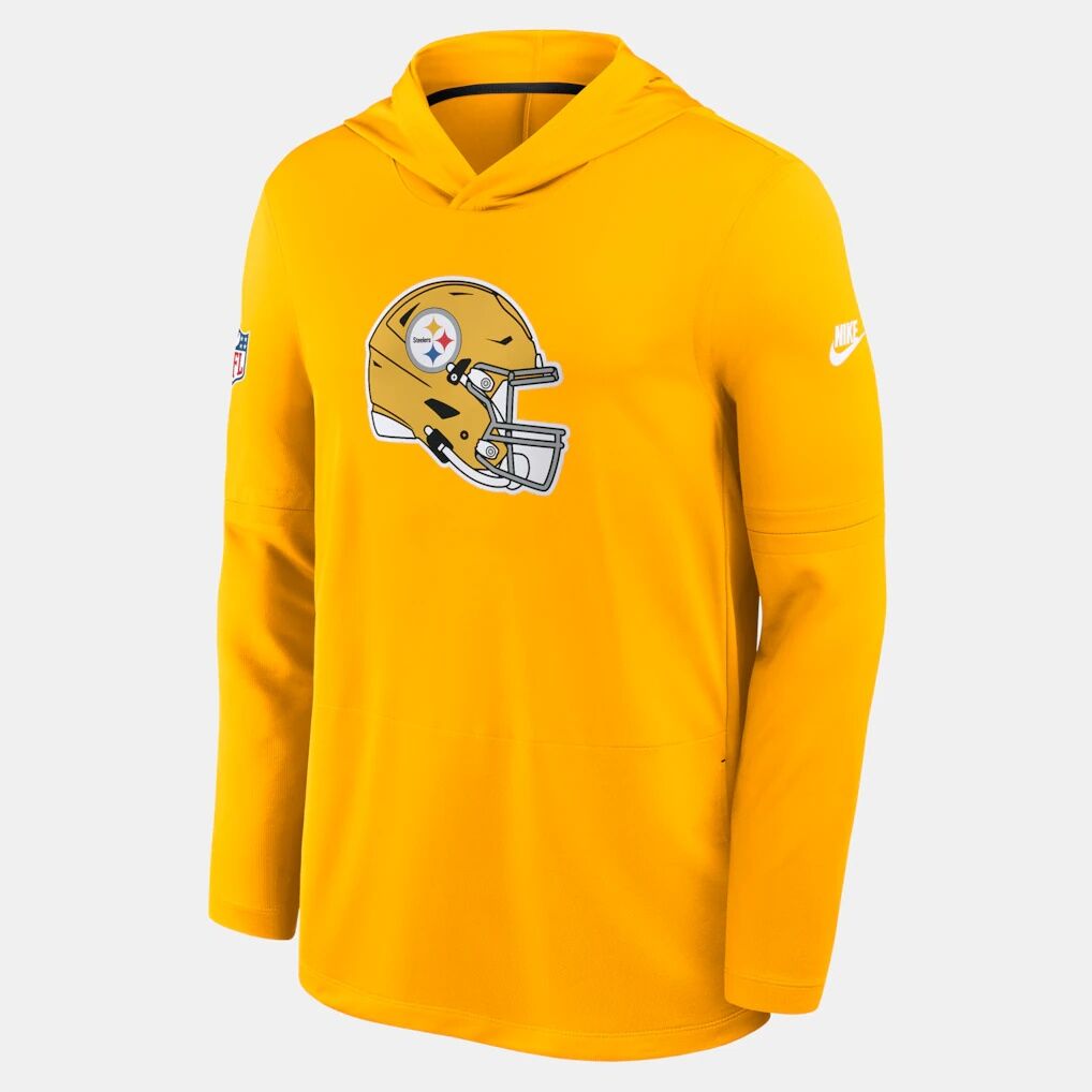 Pittsburgh Steelers Nike Sideline Alternate Lightweight Long Sleeve Hooded Dri-FIT T-Shirt