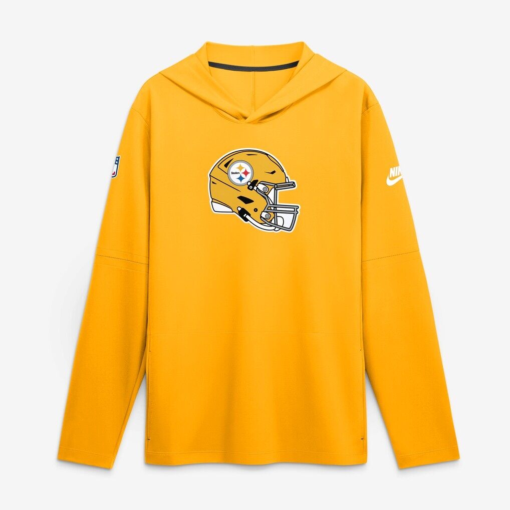 Pittsburgh Steelers Nike Sideline Alternate Lightweight Long Sleeve Hooded Dri-FIT T-Shirt