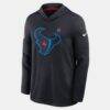 Houston Texans Nike Sideline Alternate Lightweight Long Sleeve Hooded Dri-FIT T-Shirt - Navy - Detail View