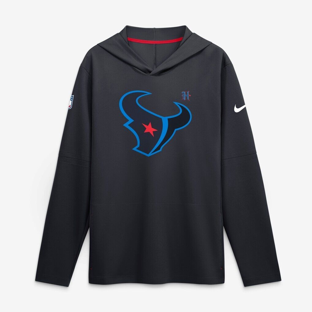 Houston Texans Nike Sideline Alternate Lightweight Long Sleeve Hooded Dri-FIT T-Shirt