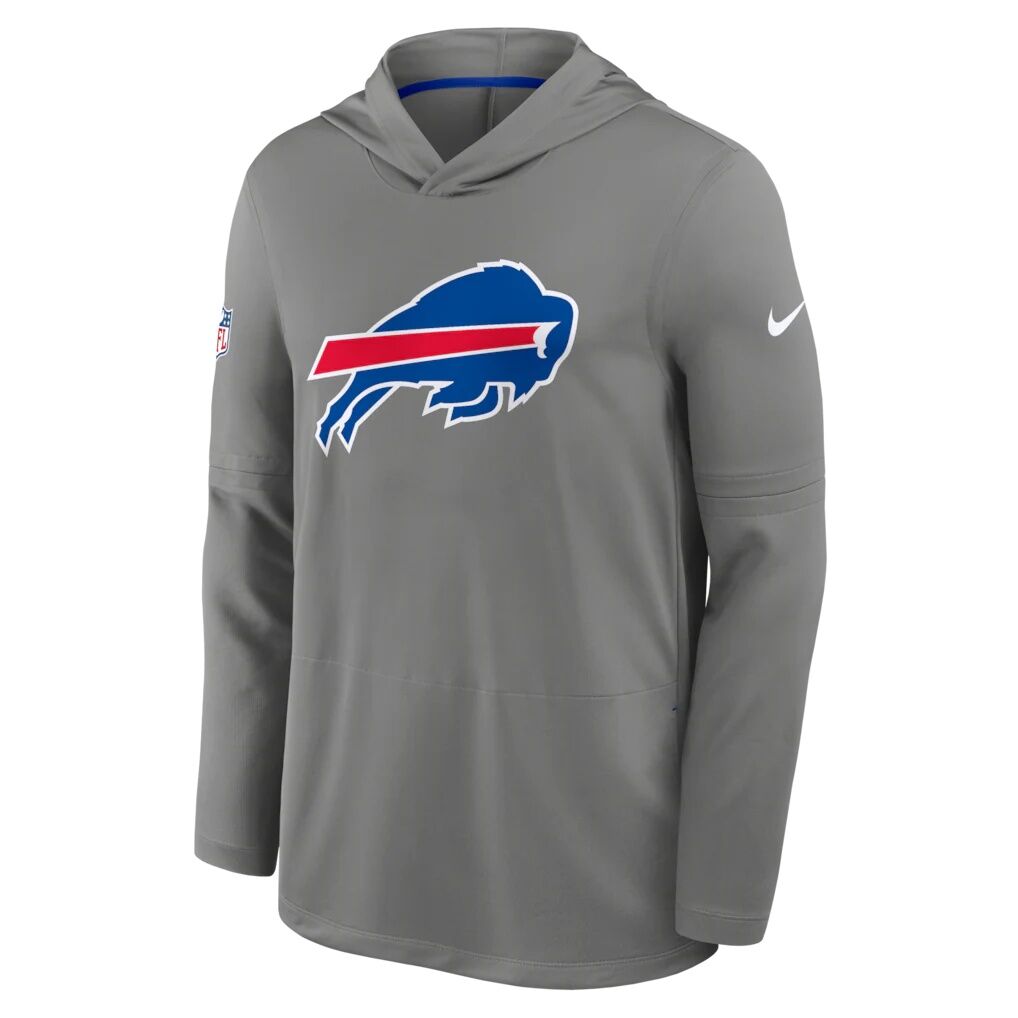 Buffalo Bills Nike Sideline Alternate Lightweight Long Sleeve Hooded Dri-FIT T-Shirt