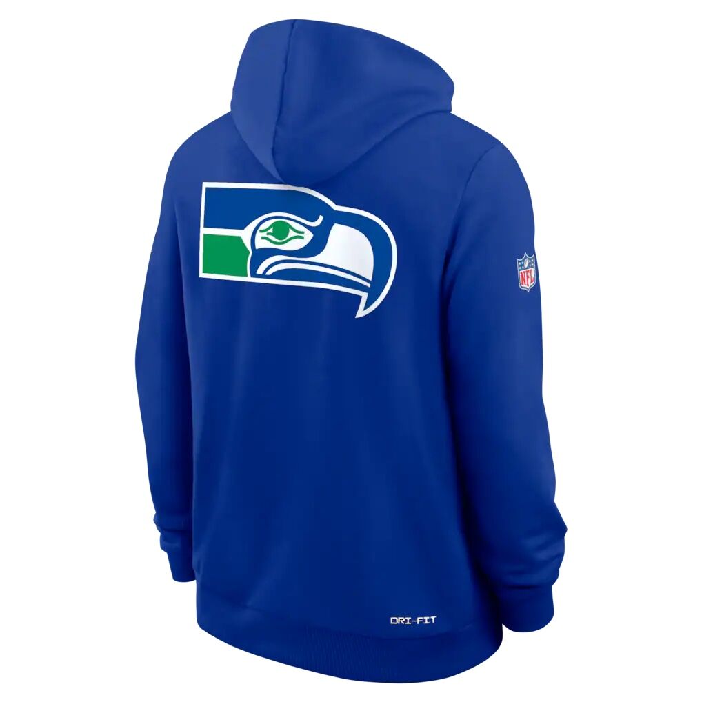 Seattle Seahawks Nike Standard Issue Replay Officials Alternate Dri-FIT Hoodie - Royal
