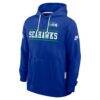 Seattle Seahawks Nike Standard Issue Replay Officials Alternate Dri-FIT Hoodie - - Side View