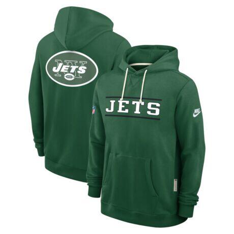 New York Jets Nike Standard Issue Replay Officials Alternate Dri-FIT Hoodie - Green - Front View