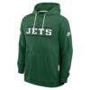 New York Jets Nike Standard Issue Replay Officials Alternate Dri-FIT Hoodie - Green - Side View