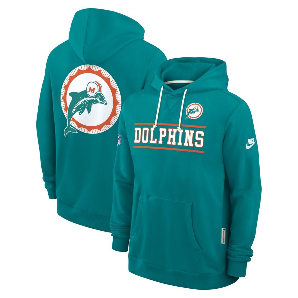 Miami Dolphins Nike Standard Issue Replay Officials Alternate Dri-FIT Hoodie - Aqua