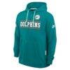 Miami Dolphins Nike Standard Issue Replay Officials Alternate Dri-FIT Hoodie - - Side View
