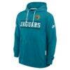 Jacksonville Jaguars Nike Standard Issue Replay Officials Alternate Dri-FIT Hoodie - Teal - Side View
