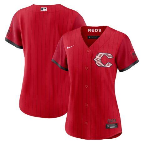 Cincinnati Reds Nike Women's 2026 City Connect Stadium Jersey - Red - Front View