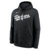 Shohei Ohtani Los Angeles Dodgers Nike Player Name & Number Club Pullover Hoodie - Black - Alt1
