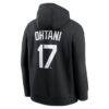 Shohei Ohtani Los Angeles Dodgers Nike Player Name & Number Club Pullover Hoodie - Black - Alt2