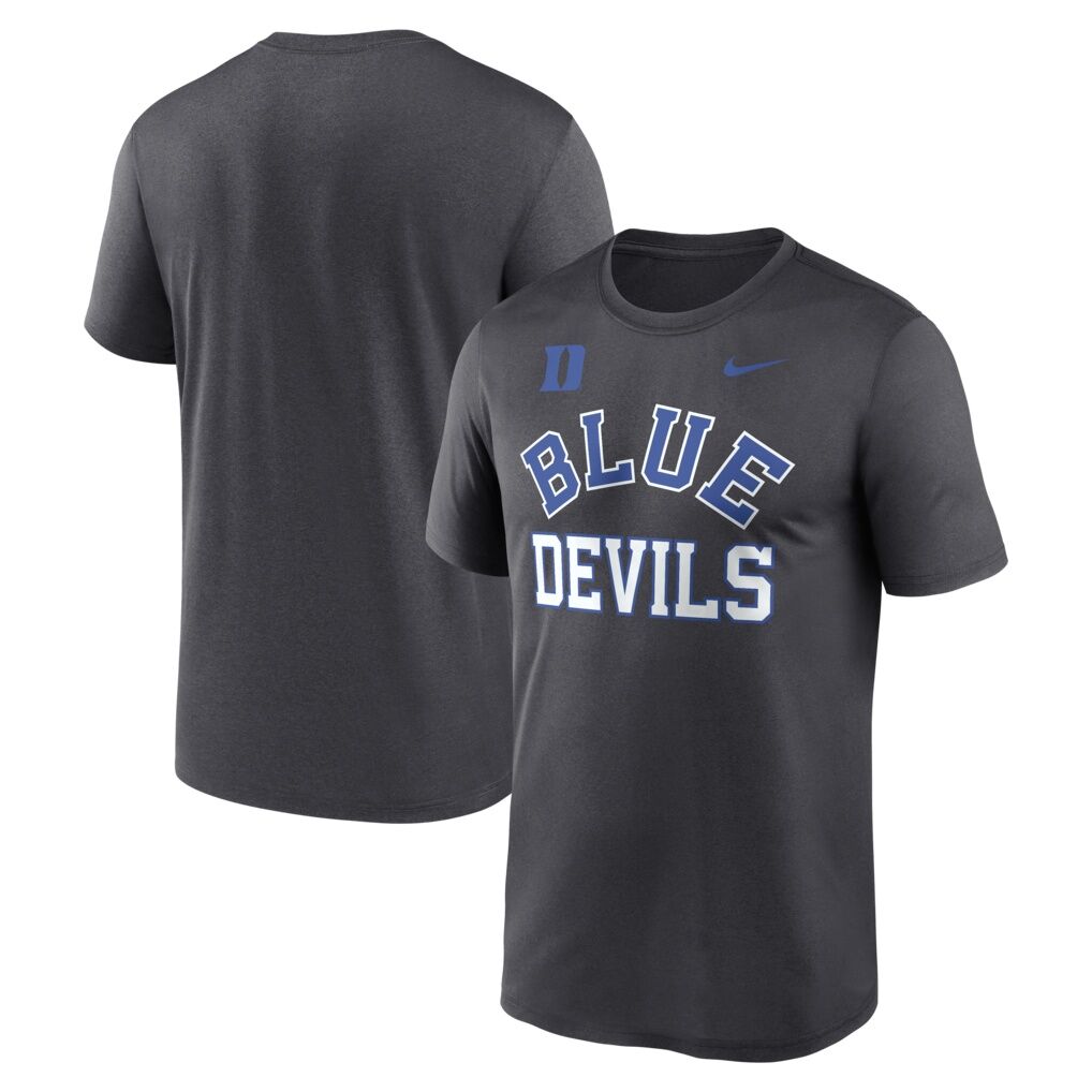 Duke Blue Devils Nike Primetime Arch Mantra Legend Dri-FIT T-Shirt - Anthracite