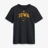 Iowa Hawkeyes Nike Academic Arch T-Shirt - Black - Front View