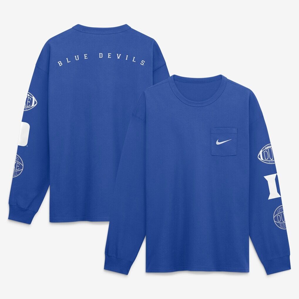 Duke Blue Devils Nike Academic Long Sleeve Pocket T-Shirt - Royal